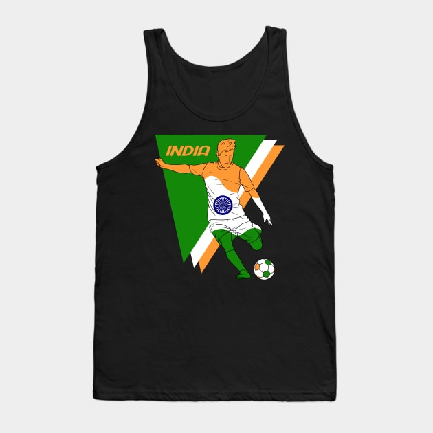 India Futbol Football Soccer Player Tank Top by Noseking